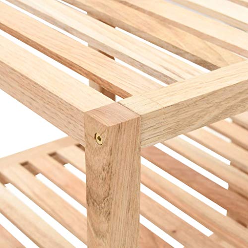 Estantería madera maciza nogal pequeña 100x40x65 para libros de salón 5