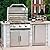 Hygrill Heavy Duty 3-Burner Built In Grill, Stainless Steel Grill Head for Outdoor Kitchen, Natural Gas