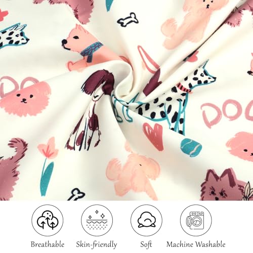 Image of Cloele Kids Toddler Pillowcase Envelope Travel Pillowcase Baby Pillow Cover Fits Pillows Sized 12x16 or 13x18-1 Pack Soft Children's Bedding Pillowslip Case for Boys and Girls -Cute Dogs