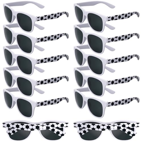 Wowang Soccer Sunglasses 12 Pack Football Themed Sunglasses Soccer Theme Party Decorations