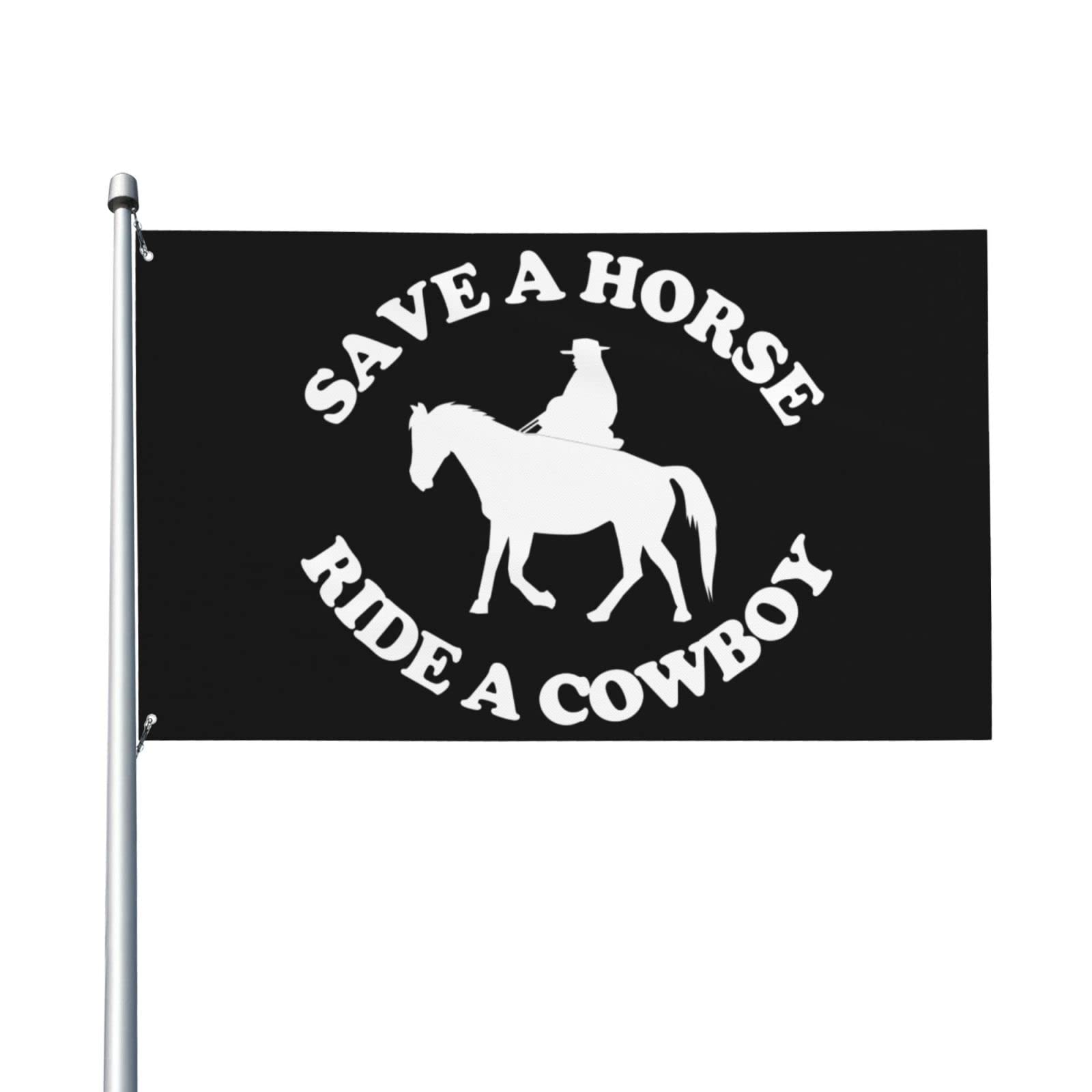 3x5 Save A Horse Ride A Cowboy Flag Pink Funny Meme Flag Sign Save A Horse