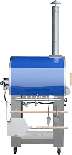 Miniatura 2 de Horno de pizza de gas propano y leña de 32.5 pulgadas para cocina al aire libre en acero inoxidable, horno grande para pizza para exteriores, patio