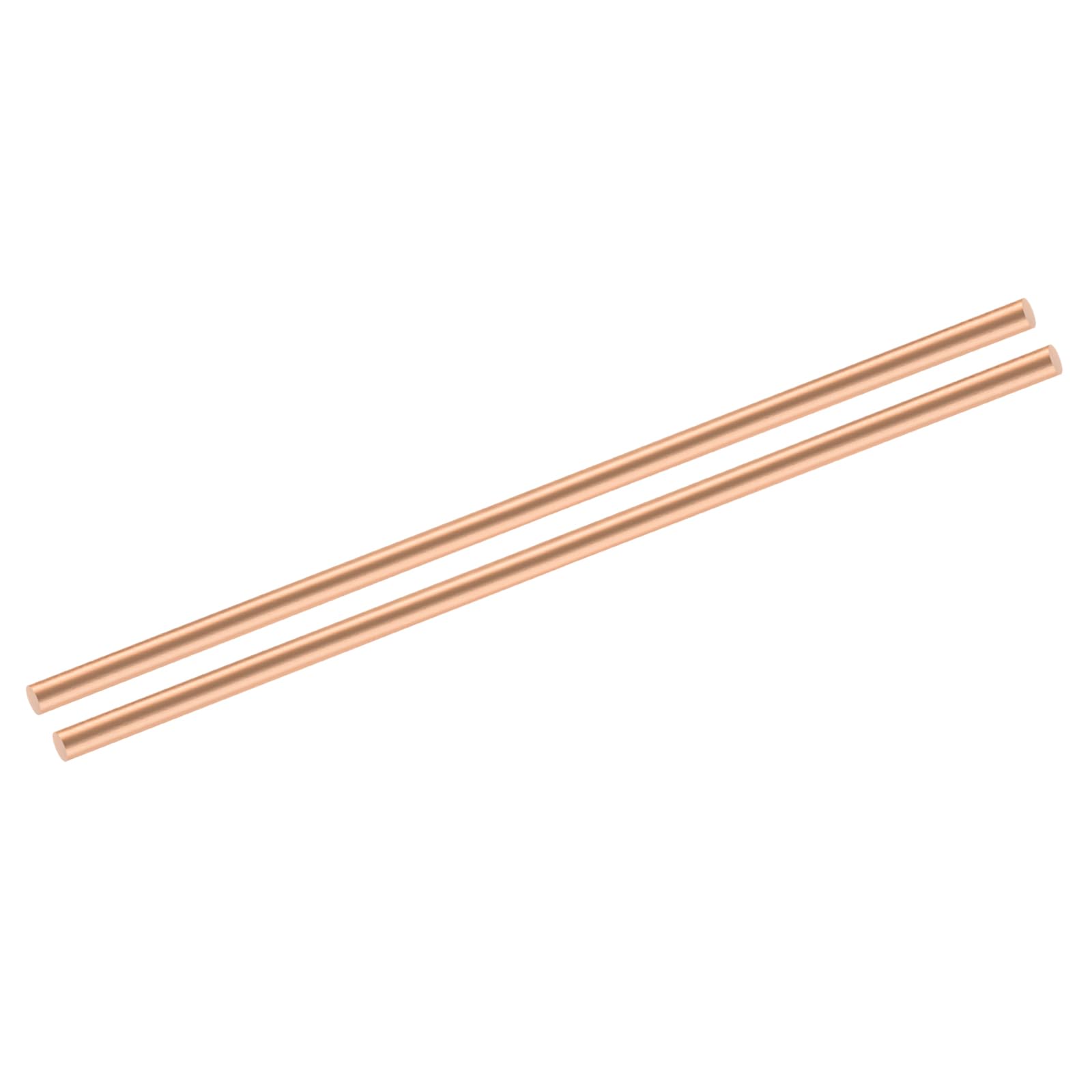 QUARKZMAN 2 Pack Varilla Redonda Cobre Puro 8mm/5/16 Pulgada Diámetro 330mm/13 Pulgadas Longitud Varilla Sólida Cobre Barra Torno Para Manualidades Metal Hobbies Trabajo Con Metal