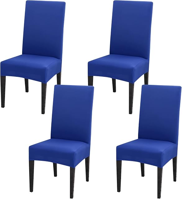 Aisprts Dining Room Chair Covers Slipcovers Set of 4 or 6, Stretch Removable Washable Dining Chair Protector Decoration Cover Seat Slipcover for Hotel, Ceremony, Banquet, Kitchen, Restaurant, Home