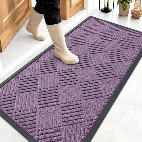 Image of OLANLY Front Door Mat Outside Entrance 47x23, Waterproof Heavy-Duty Doormat