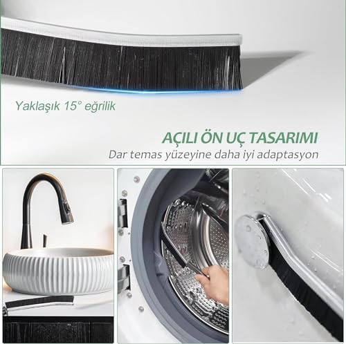 Qullex Çok Amaçlı Multi İnce Temizlik Fırçası Derz Arası Mutfak Banyo Lavabo Detay Temizleme Fırçası - Görsel 4