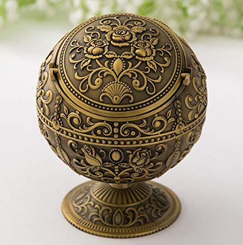Posacenere da Esterno, Posacenere Portatile in Legno con Coperchio, Posacenere Antivento con Interno in Acciaio Inossidabile, Portacenere da Esterno per Casa/Giardino/Bar/Ristorante/Hotel