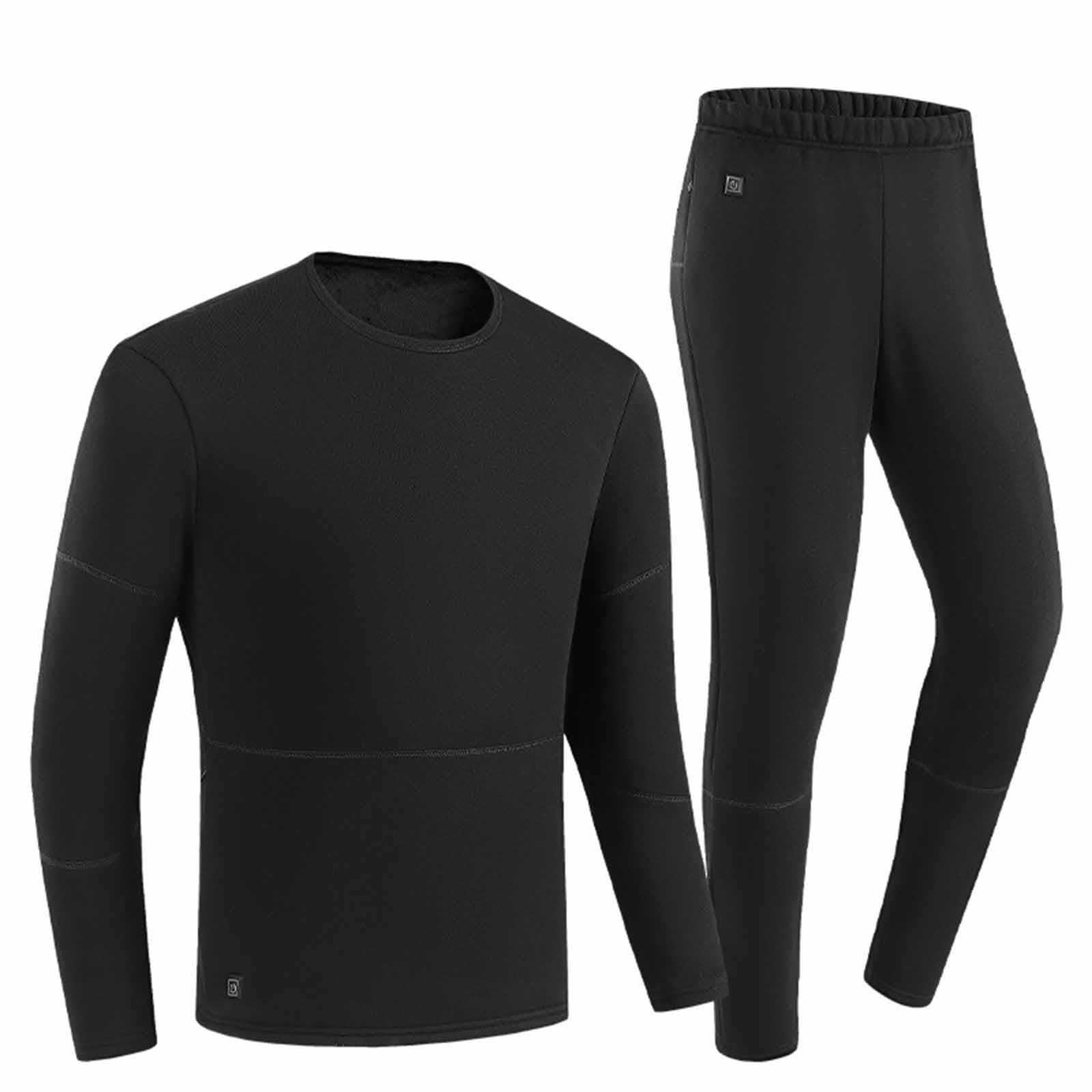 Beheizte beheizbare Unterwäsche Set Herren Damen, USB-Aufladung 52 Zonen intelligent beheizbar Oberteile und Hosen, 3 Gang Temperaturregelung Thermounterwäsche Set für Kalte Ski Angeln Radfahren
