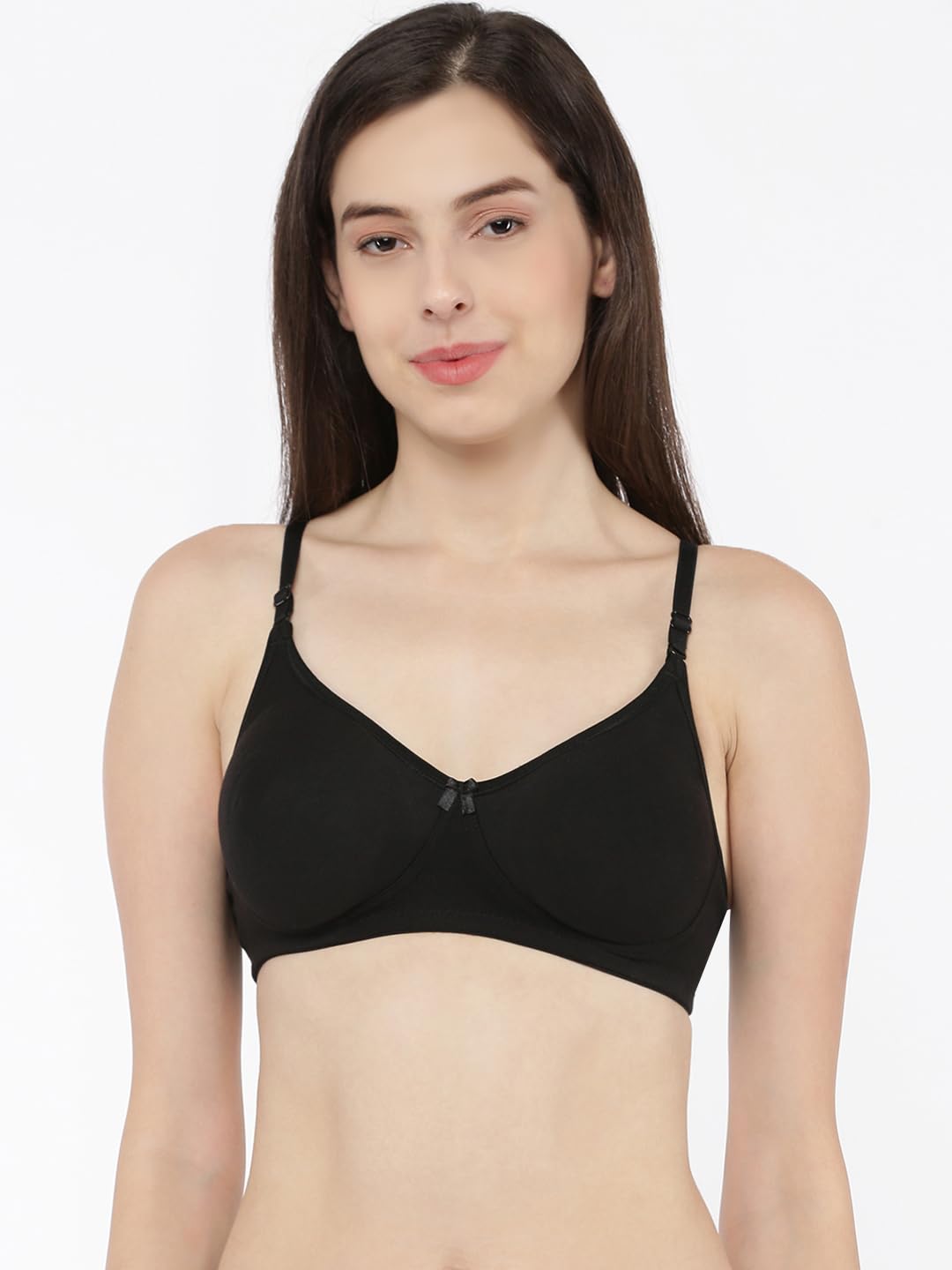 Softline - Brasier de algodón para mujer, sin relleno, sin aros, paquete de 2 unidades, cobertura completa, cómodo, ligero y agradable al tacto, para uso diario