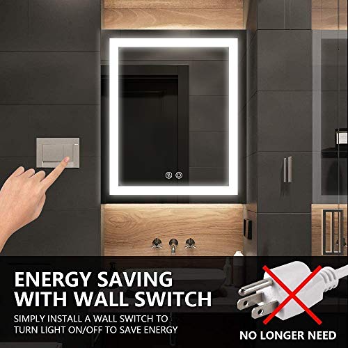 28 X 36 Inch Smart Led Mirror For Bathroom, Light Illuminated Mirror White Daylight Color For Makeup And Shaving, Anti Fog And Light Adjustment Function, Ip67 Waterproof #TOP6