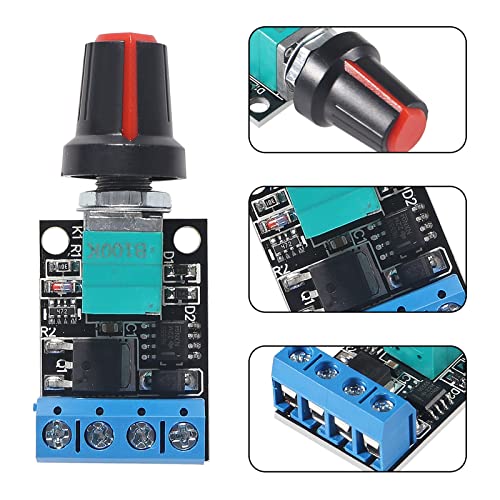 Umlife 6Pcs 5V 12V 10A Voltage Regulator Pwm Dc Motor Speed Controller Governor Stepless Speed Regulator Led Dimmer Power Controller #TOP2