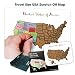 Travel Size USA Scratch Off Map - Play The License Plate Game for Kids During Car Ride Vacations & Travel - No-Bend Card Stock - Track The US 50 States - Safe Rounded Corners