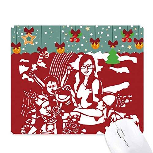 Cojín de ratón de goma con diseño navideño, la estera de juego y oficina ideal para regalar