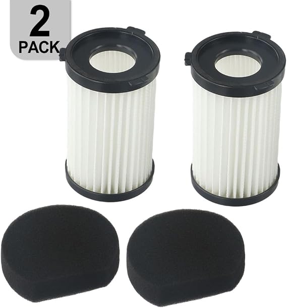 High Efficiency Washable Filters for TECHWOOD TAS-9055, TAS-9035 and VA20 Vacuum Cleaners, 99.97% Particle for Pet Hair and Dust, Reusable Replacement Parts with Sponge, 2 or 4 Pack
