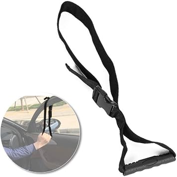 Car Door Handle for Elderly Transfer Assist Handle Portable Auto Helper Cane Grab Bar Safety Handle Stand Assistance Devices Adjustable Handicap Disabled Mobility Standing Aid Black