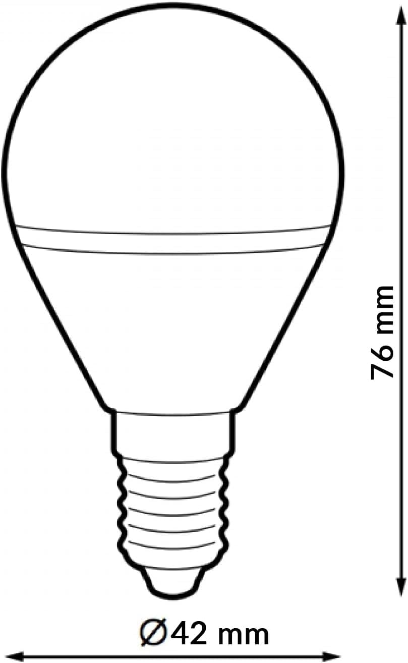 M Ledme - Pack 6, Bombilla Led E14 G45 7W, Luz neutra (4000k), casquillo E14, 630 Lumen, IP20, Apertura del Haz de Luz 200°, Eficiencia energética y Bajo Consumo. LM7607