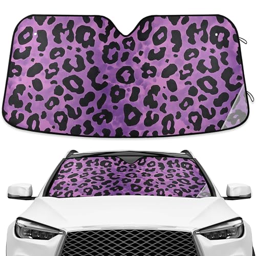 Pare-soleil de voiture léopard violet pour protéger votre SUV de la chaleur en été