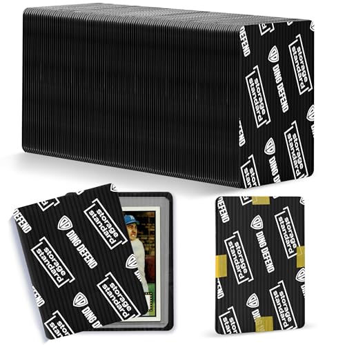 Ding Defend 110-Pack Trading Card Protector Shipping - 3.5 x 4.5 Inch Black Hobby Card Shipping Supplies w/Rounded Corners Lightweight & Reusable for Raw Top Loaders Semi-Rigids Team Bags