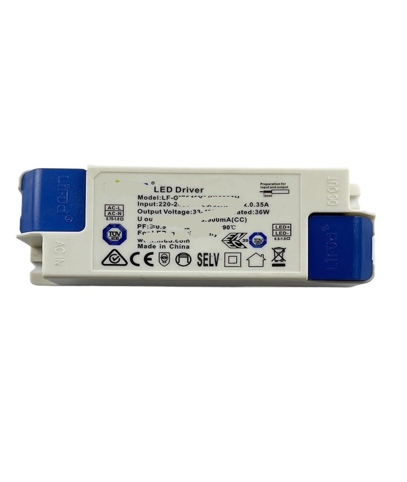 Pilote LED anti-scintillement Lf-gif022ya0500h pour éliminer la fatigue oculaire du plafonnier