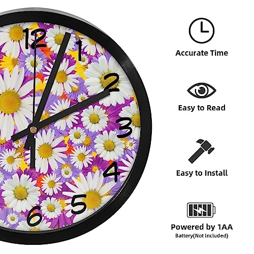 Horloge murale silencieuse ronde à aiguilles fluides à quartz - 3