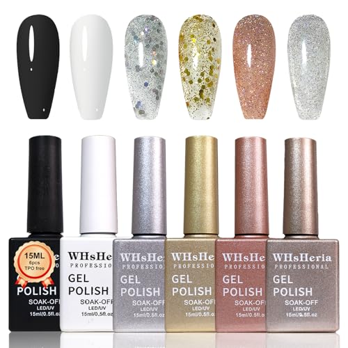 Set de 6 esmaltes en gel 15ML varios colores miniatura 1
