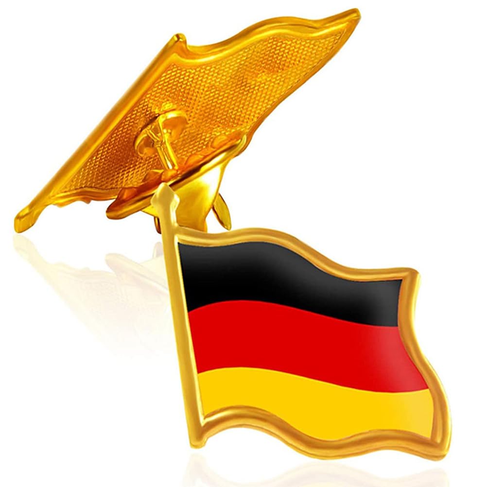 4 szt. flaga Niemiec przypinka przypinka flaga mała flagi przypinki przypinki Germany Badges, Srebro szterlingowe