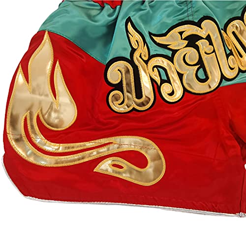 FLKKY Calções de boxe de Muay Thai para homens e mulheres calções clássicos de boxe para treino de a
