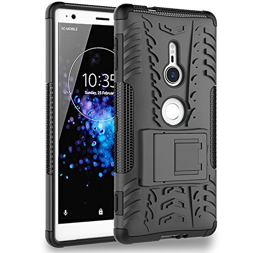 Olixar Sony Xperia XZ2 Protective Case - Tough Heavy Duty Armor Cover ArmourDillo - Wireless Charging Compatible - Black