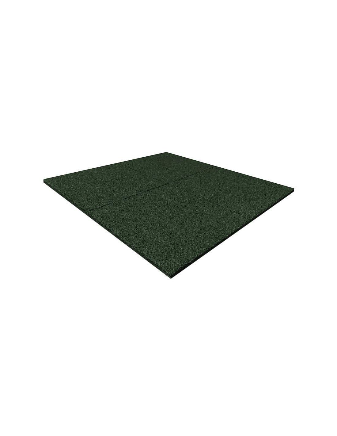 JARDIN202 - Loseta de Caucho Antivibración | Especial para Exterior y Gimnasios | Suelos Infantiles | Fitness | 50 x 50 x 1,​5 cm (Verde)