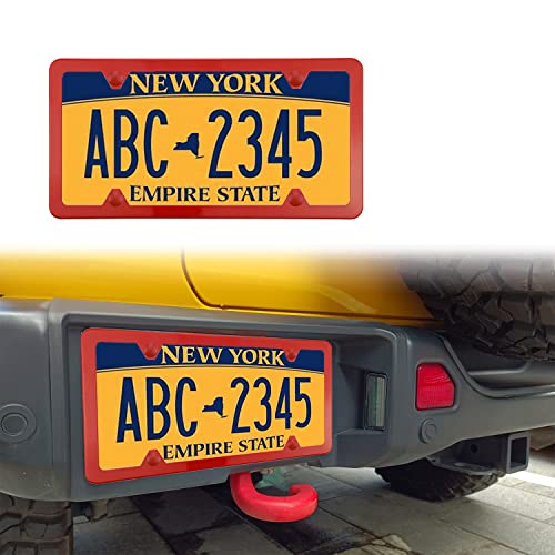 4 Holes Stainless Steel License Plate Frames, Car License Plate Covers With Bolts Washer Caps, Fit Standard Us License Plate Red #TOP7