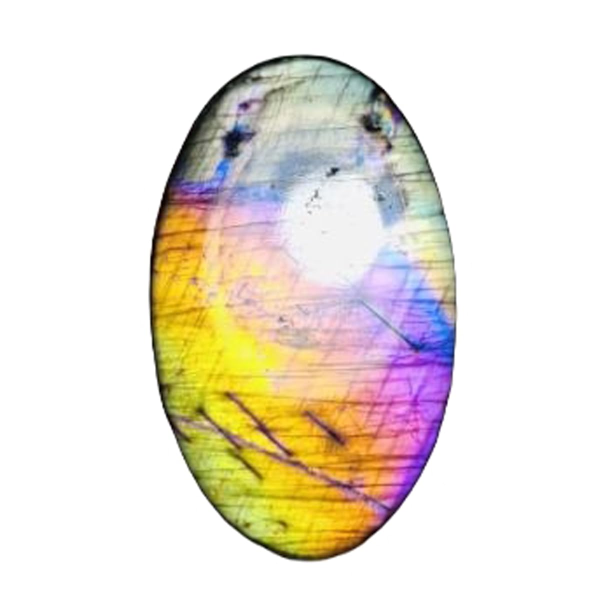 Rainbow Flash labradorite gemme 60x37x7mm fabrication de bijoux - 7
