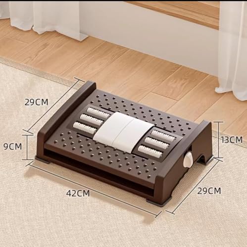 Image of Lucario Foot Rest,Adjustable Angle & 3 Different Height Positions Foot Rest Under Desk At Work, Foot Stool Under Office Desk. Footrest Foot Massage Roller, Chair Footrest Leg Rest(Lk-001)