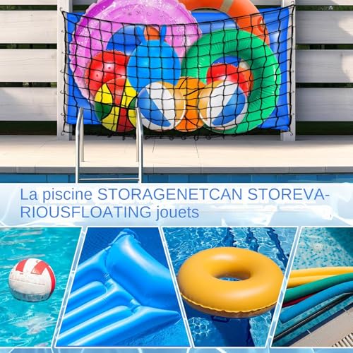 Filet de rangement jouets piscine pour ranger les bouées - 4