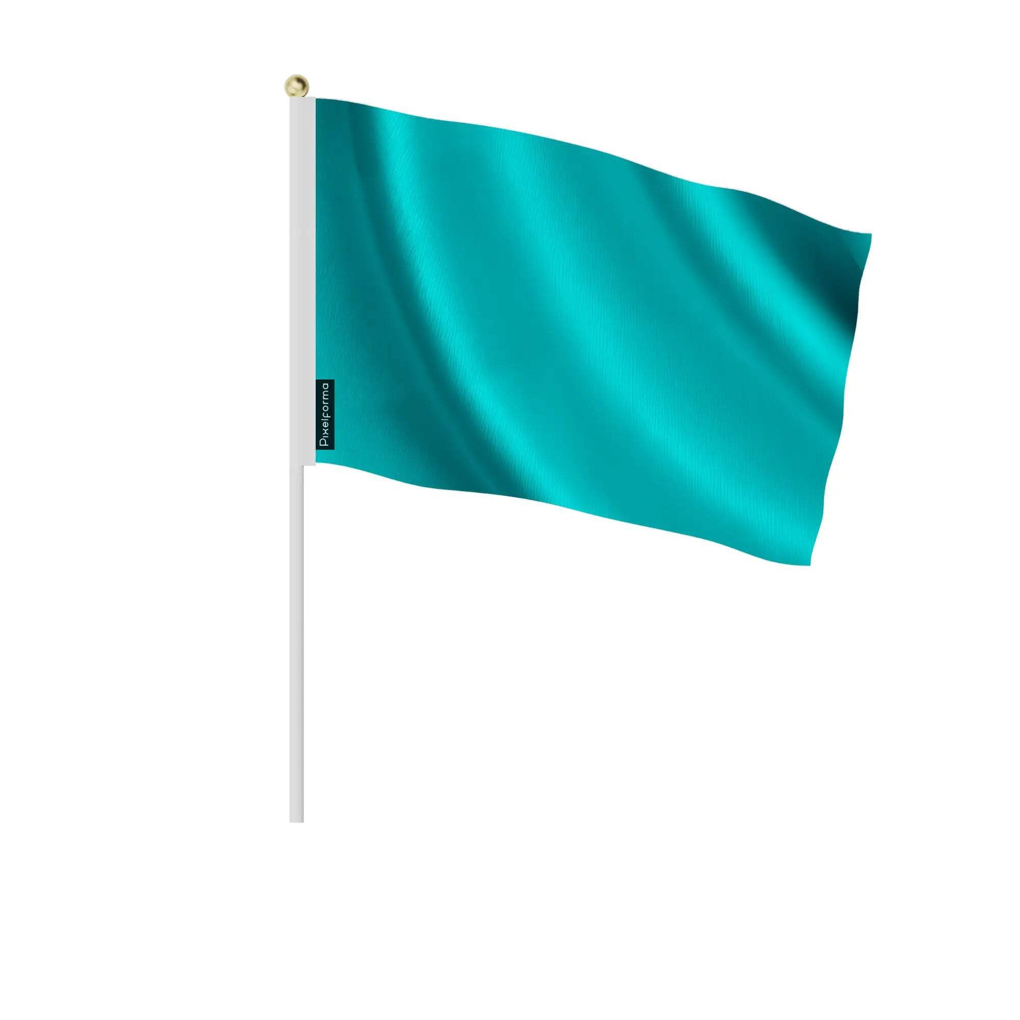 Drapeau bleu turquoise foncé 14x21 cm petit pavillon de fête lot de 50