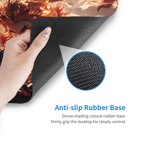 Image of BESTOR Mouse pad with Precise Cut Edges, Waterproof Surface & Non-Slip Rubber Base Stitched Edges Gaming Mouse Mat for Laptop (60cmx34cm)