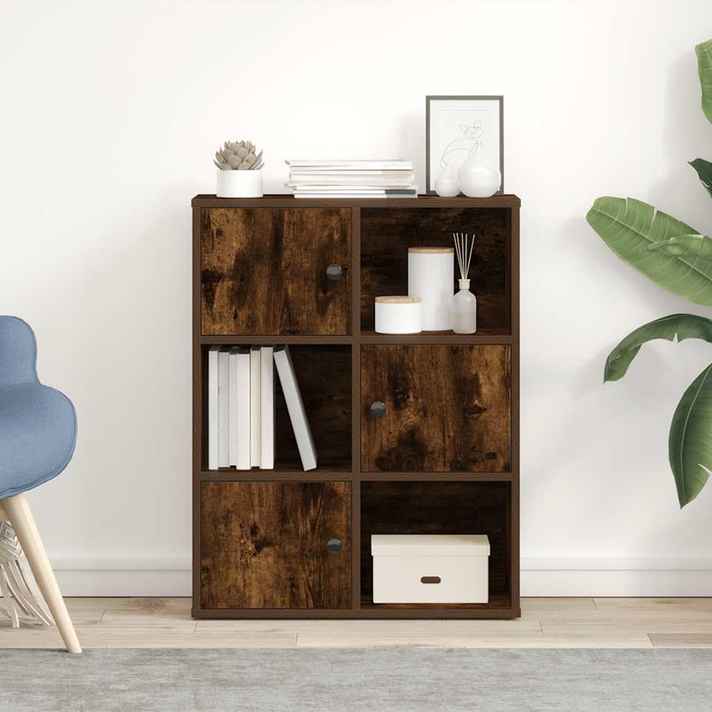 Generisch Bücherregal Räuchereiche 60x24x76,5 cm Holzwerkstoff,Möbel,Regalsysteme,Bücherregale Bücherschränke-860386