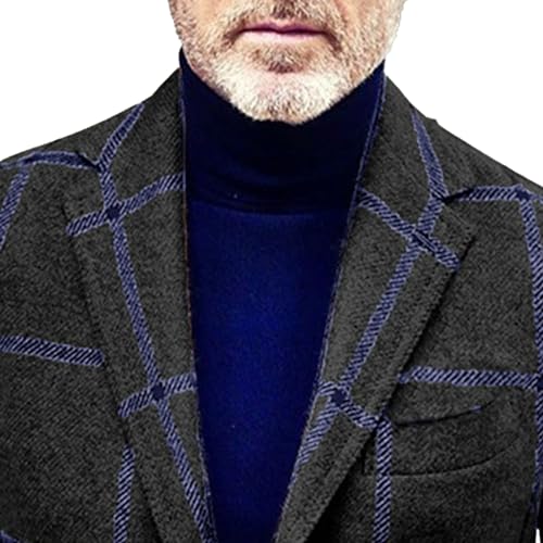 Blazer en tweed à chevrons pour homme à deux boutons et coupe ajustée