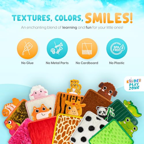 Conjunto de 10 tapetes sensoriais para crianças autistas (texturas reais de animais), almofadas sens