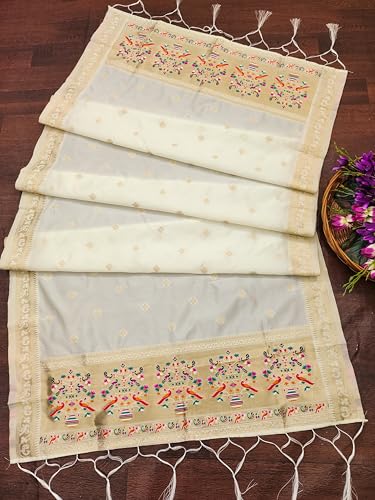 Image of DEVANGI Women's Banarasi Silk Unstitched Salwar Suit Dress Material With Dupatta