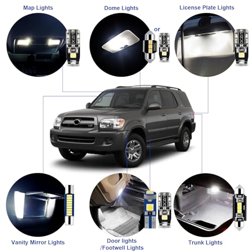 Kit 18 piezas luces interiores LED para Toyota Sequoia 2001-2007 miniatura 3