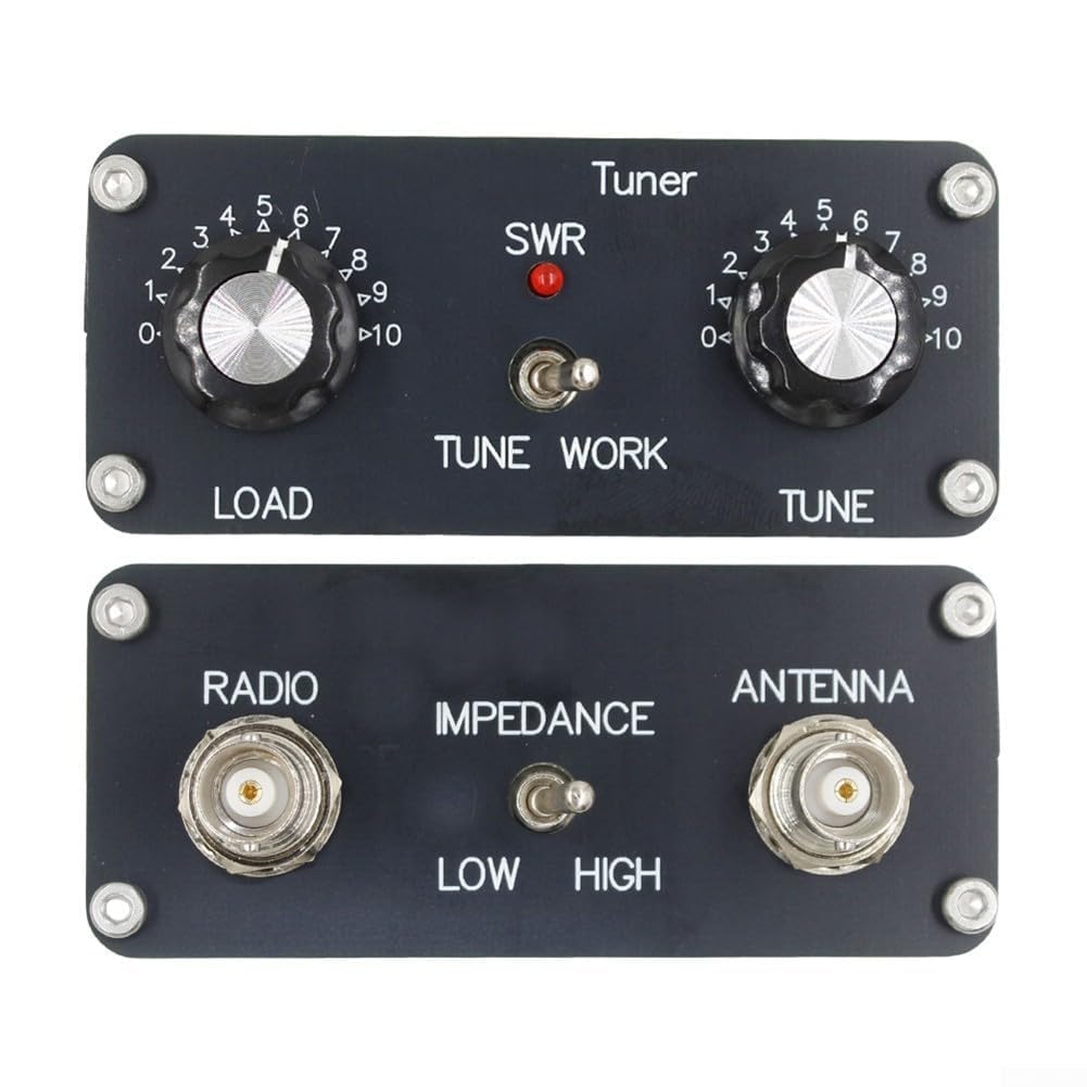 QRP - Sintonizzatore per antenna manuale da 328 MHz con potenza nominale di 5 W, compatibile con vari alimentatori coassiali per radio HAM