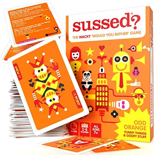 SUSSED The Wacky Would You Rather Game | Family Party Games for Girls, Boys, Tweens, Parents & More | Ages 9+ | Easy-To-Play, No Board Needed | Mystery Purple Card Game