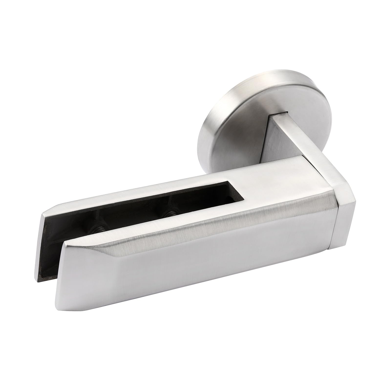 Abrazadera de Vidrio de Piscina, Postes de balaustrada de vidrio de balcón y barandilla de escalera, Pinza de vidrio pesado, acero inoxidable, Para vidrio 6-16 mm (1, Acero Inoxidable)