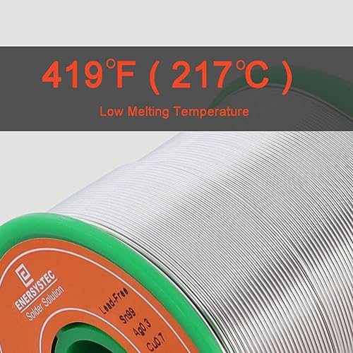 Image of Lead Free Solder Wire 1.2mm 500g, Electronics Solder Wire Rosin Core No Clean, Allow Materials Sn99 Ag0.3 Cu0.7 Bright Solder Joint, Strong Solder Pad Fine Solder Work,1 Pound