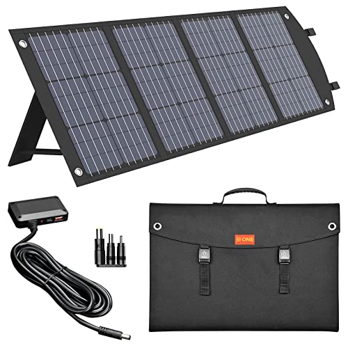EI ONEソーラーパネル 120W 高転換率 最新型ETFEソーラーチャージャー 折り畳み式ポータブル電源充電器 急速充電 23%の高転換効率 DC出力 USB出力 スマホやタブレット充電器 PD対応 QC3.0搭載 直列並列可太陽光パネル 単結晶 防災 防災グッズ アウトドア IP65防水 大容量ポータブル電源チャージ用 120W
