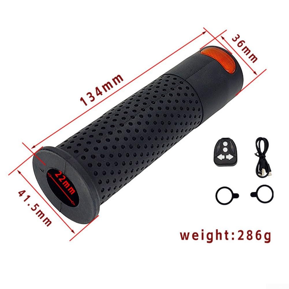 Poignées de guidon de trottinette électrique avec clignotant gauche et droit pour Xiaomi Pro 1S Pro 2 Mi3 Silicone ABS Noir Gris 135 mm 0,33 W 3,7 V – 4,2 V (Gris)