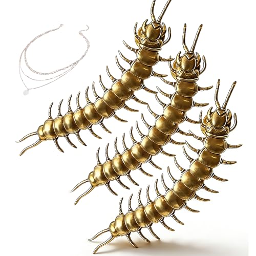 Cubrebotones de ciempiés en latón, un regalo de joyería original para hombre y mujer