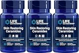 Life Extension Skin Restoring Ceramides, 30 Liquid Vegetarian Capsules (Pack of 3) Skin Restoring Ceramides promotes skin hydration to revitalize the skin from within, encouraging healthy ceramide levels in the skin through our once-daily, oral suppl...
