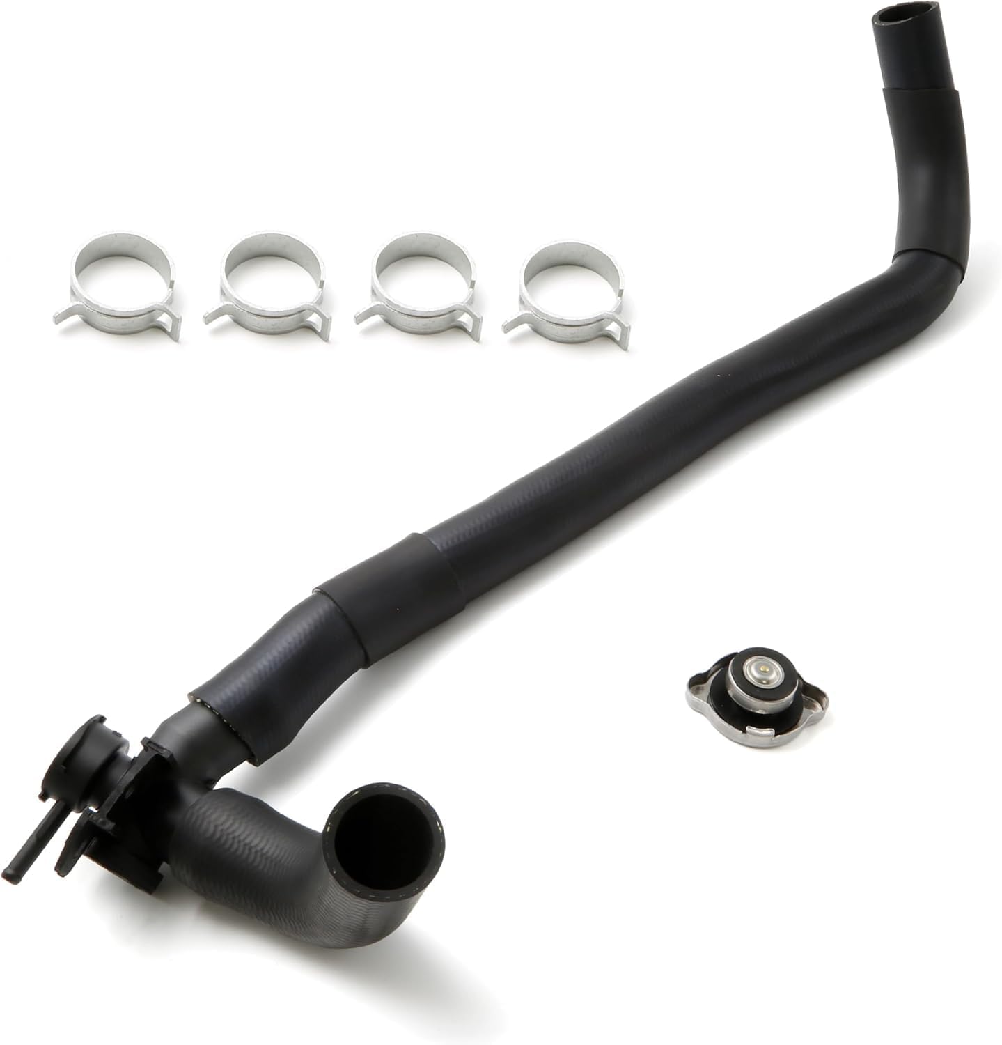 Radiator Coolant Hose with Fill Neck and Outlet Flange Cap Assembly Compatible for Nissa Altima 2007 2008 2009 2010 2011 2012 2013 Replace 214308999C 21430-8997A/6L2Z-8100-AC