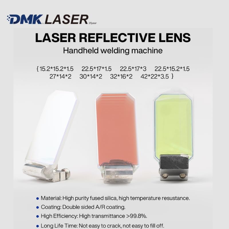 CHAOQIANG WEIYE Laser Reflector Mirror Laser Reflective Lens with Holder 30 * 14 * 2mm/20 * 15.2 * 1.6mm for SUP20S/21T/23T/21C/22C Laser Welding/Cleaning Head (for SUP20S T C)